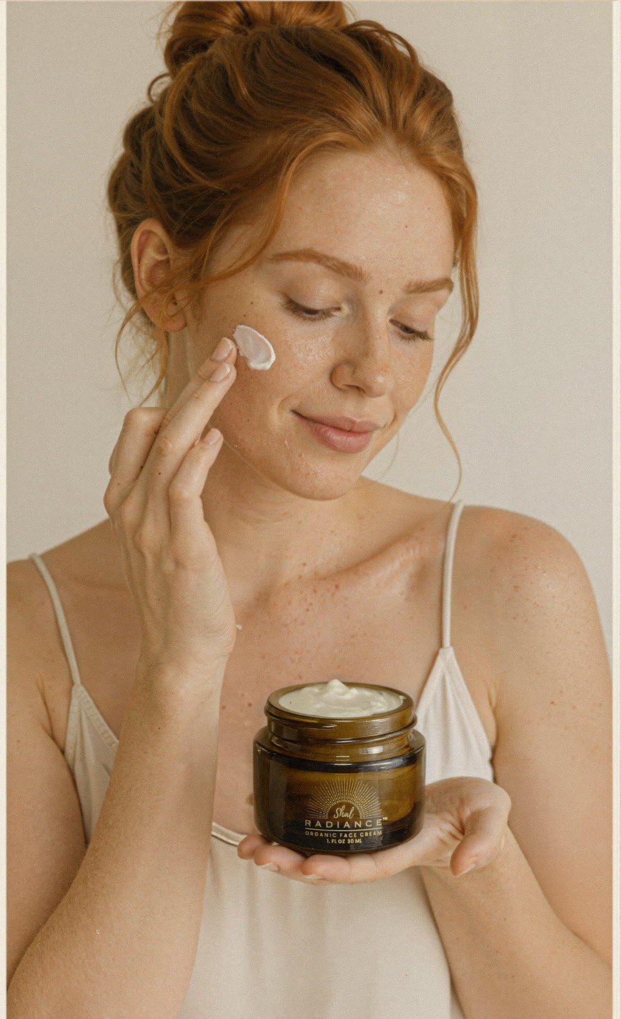 Tallow balm used on the face